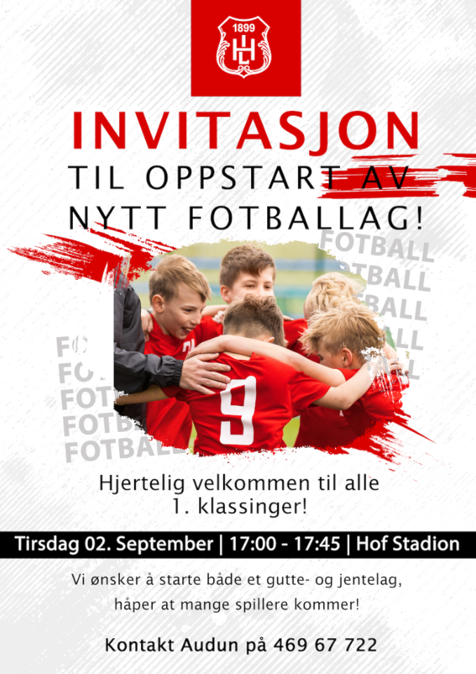Oppstart fotballag for 1.klassinger!